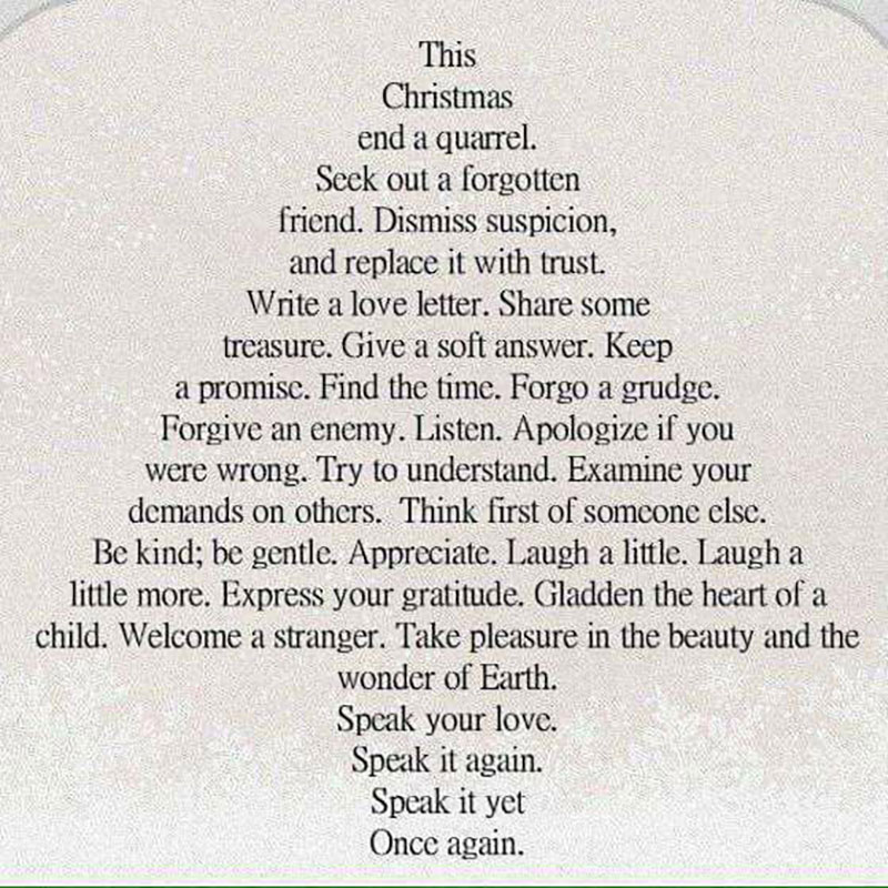 Christmas wishes in the form of a Christmas tree